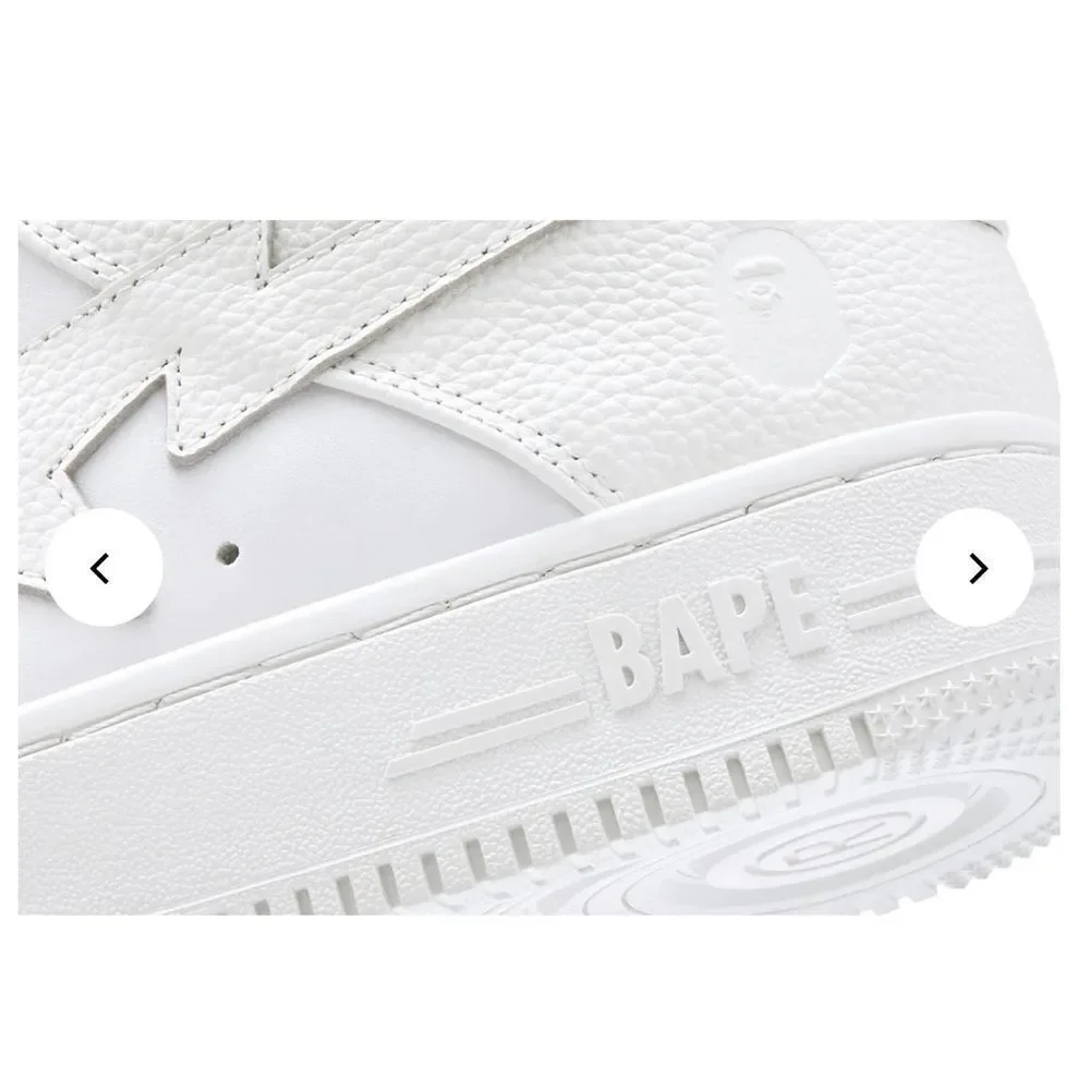 BAPE STA™‎ #9 MENS SHOES IVORY/WHITE SIZE 8.5 NEW WITHOUT BOX